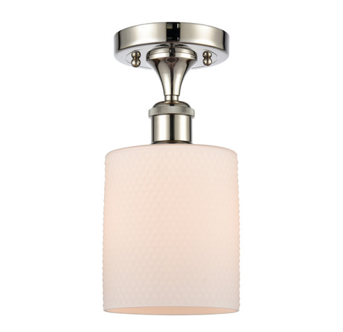 Ballston One Light Semi-Flush Mount in Polished Nickel (405|516-1C-PN-G111)