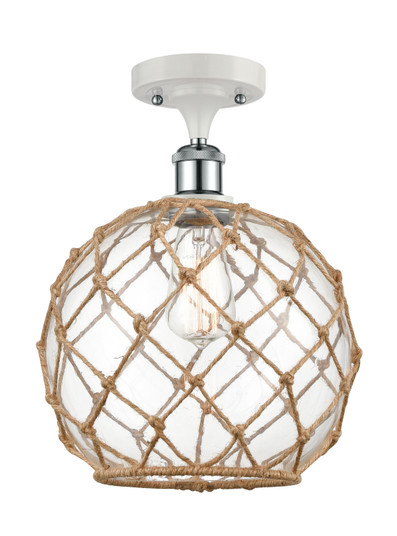 Ballston LED Semi-Flush Mount in White Polished Chrome (405|516-1C-WPC-G122-10RB-LED)