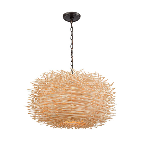 Bamboo Nest Three Light Chandelier in Oil Rubbed Bronze (45|10951/3)