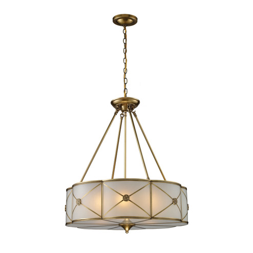 Preston Six Light Chandelier in Brushed Brass (45|22001/6)