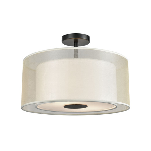 Ashland Two Light Semi Flush Mount in Matte Black (45|46267/2)