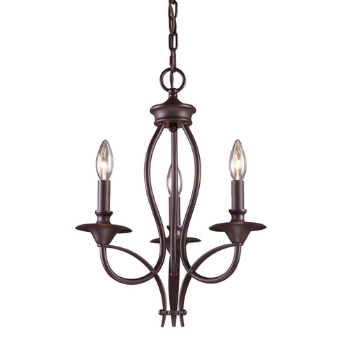 Medford Three Light Chandelier in Oiled Bronze (45|61031-3)