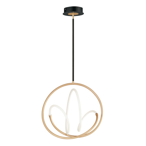 Mobius LED Pendant in Black / Gold (86|E25094-01BKGLD)