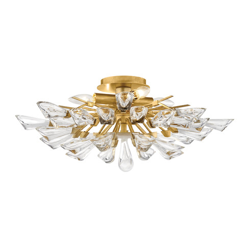 Tulip Four Light Semi Flush Mount in Gold Leaf (70|7223-GL)