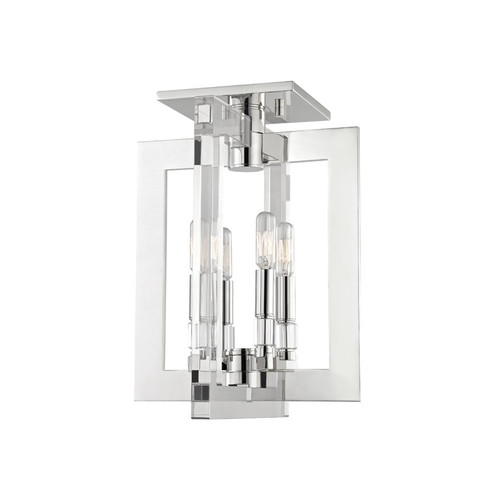 Wellington Four Light Semi Flush Mount in Polished Nickel (70|9311-PN)