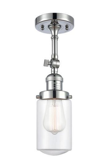 Franklin Restoration One Light Semi-Flush Mount in Polished Chrome (405|201F-PC-G312)