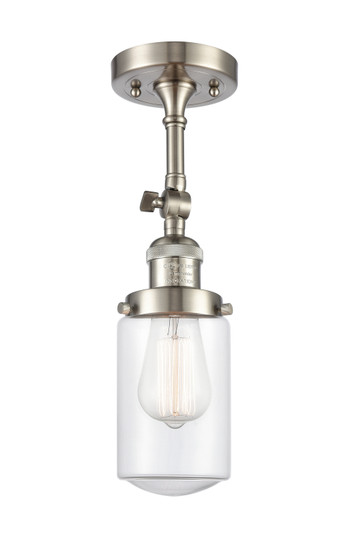 Franklin Restoration One Light Semi-Flush Mount in Brushed Satin Nickel (405|201F-SN-G312)