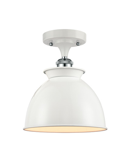 Ballston One Light Semi-Flush Mount in White Polished Chrome (405|516-1C-WPC-M14-W)