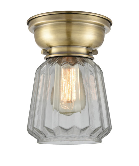 Franklin Restoration LED Flush Mount in Antique Brass (405|623-1F-AB-G142-LED)