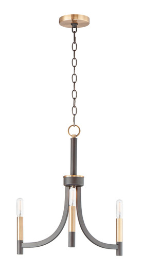 Lyndon Three Light Chandelier in Bronze / Antique Brass (16|21523BZAB)