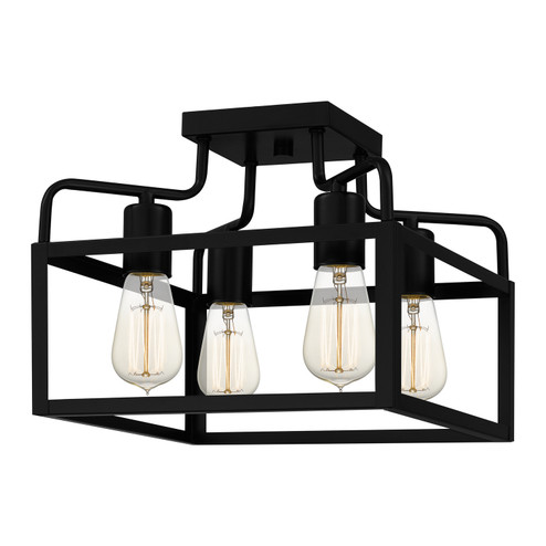 Paulsen Four Light Semi-Flush Mount in Matte Black (10|QSF5349MBK)