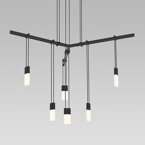 Suspenders Six Light Pendant in Satin Black (69|S1C24K-JR18XX28-RP02)