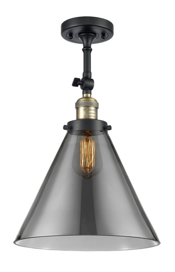 Franklin Restoration One Light Semi-Flush Mount in Black Antique Brass (405|201F-BAB-G43-L)