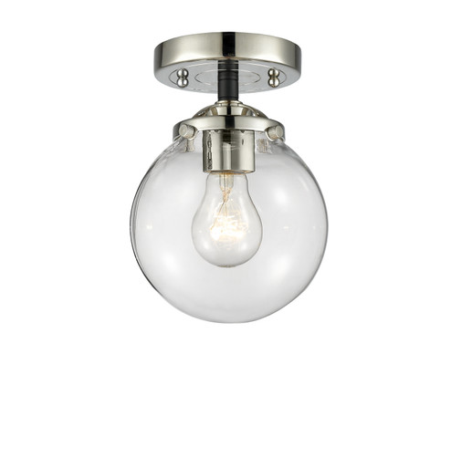 Nouveau One Light Semi-Flush Mount in Black Polished Nickel (405|284-1C-BPN-G202-6)