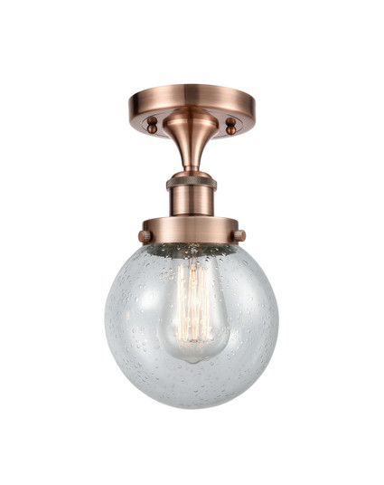 Ballston Urban LED Semi-Flush Mount in Antique Copper (405|916-1C-AC-G204-6-LED)