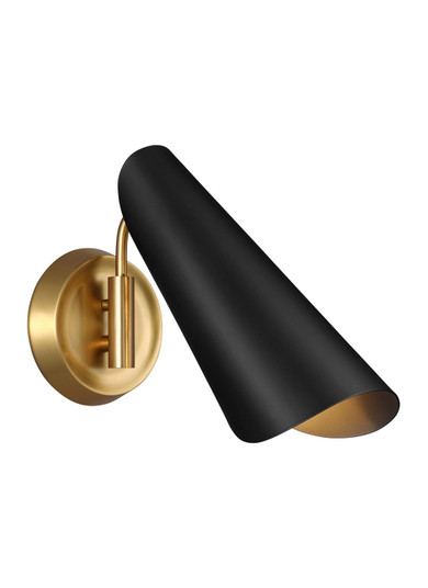 Tresa One Light Wall Sconce in Midnight Black and Burnished Brass (454|AEW1001BBSMBK) Tresa One Light Wall Sconce in Midnight Black and Burnished Brass (454|AEW1001BBSMBK)
