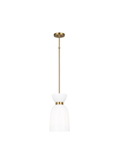 Londyn One Light Pendant in Burnished Brass with Milk White Glass (454|KSP1031BBSMG)