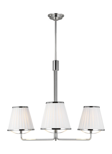 Esther Three Light Chandelier in Polished Nickel (454|LC1173PN)