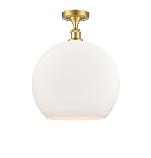 Ballston One Light Semi-Flush Mount in Satin Gold (405|516-1C-SG-G121-14)