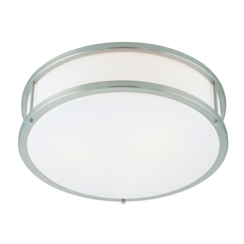 Conga Two Light Flush Mount in Brushed Steel (18|50080-BS/OPL)