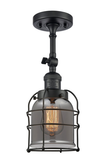 Franklin Restoration One Light Semi-Flush Mount in Matte Black (405|201F-BK-G53-CE)