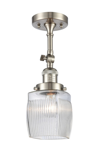 Franklin Restoration One Light Semi-Flush Mount in Brushed Satin Nickel (405|201F-SN-G302)