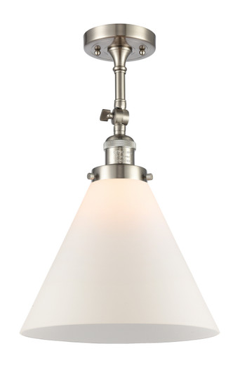 Franklin Restoration One Light Semi-Flush Mount in Brushed Satin Nickel (405|201F-SN-G41-L)