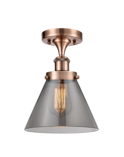 Ballston Urban One Light Semi-Flush Mount in Antique Copper (405|916-1C-AC-G43)