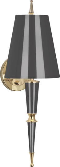 Jonathan Adler Versailles One Light Wall Sconce in Ash Lacquered Paint w/Modern Brass (165|A903)