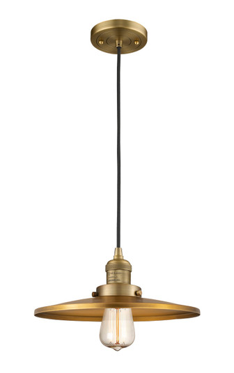 Franklin Restoration One Light Mini Pendant in Brushed Brass (405|201C-BB-MFR-BB-12)