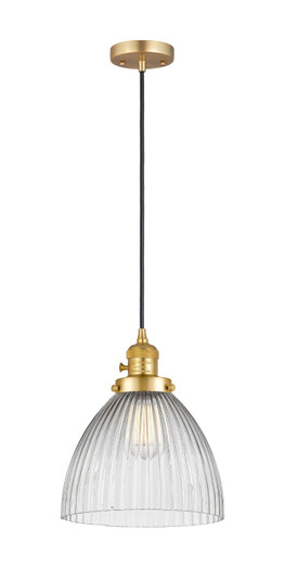 Franklin Restoration One Light Mini Pendant in Satin Gold (405|201CSW-SG-G222)
