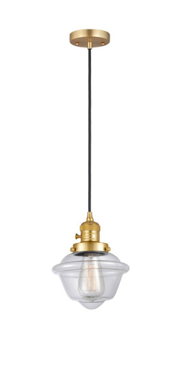 Franklin Restoration One Light Mini Pendant in Satin Gold (405|201CSW-SG-G532)