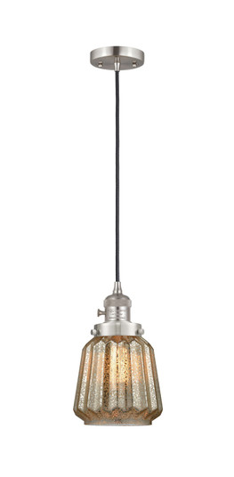 Franklin Restoration One Light Mini Pendant in Brushed Satin Nickel (405|201CSW-SN-G146)