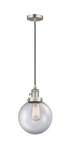 Franklin Restoration One Light Mini Pendant in Brushed Satin Nickel (405|201CSW-SN-G202-8)