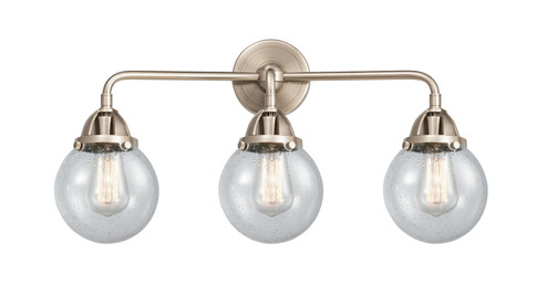 Nouveau 2 Three Light Bath Vanity in Brushed Satin Nickel (405|288-3W-SN-G204-6)