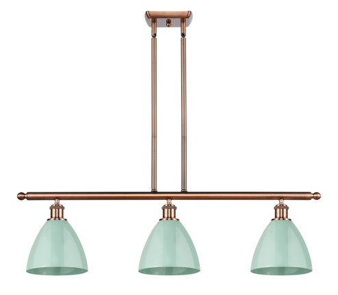Ballston Three Light Island Pendant in Antique Copper (405|516-3I-AC-MBD-75-SF) Ballston Three Light Island Pendant in Antique Copper (405|516-3I-AC-MBD-75-SF)