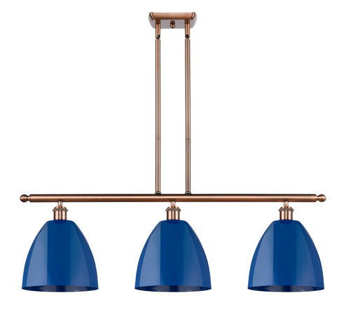 Ballston Three Light Island Pendant in Antique Copper (405|516-3I-AC-MBD-9-BL)