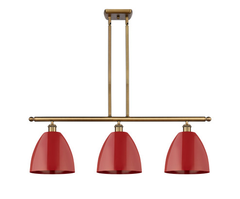 Ballston Three Light Island Pendant in Brushed Brass (405|516-3I-BB-MBD-9-RD)