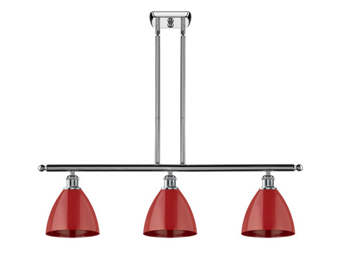 Ballston Three Light Island Pendant in Polished Chrome (405|516-3I-PC-MBD-75-RD)