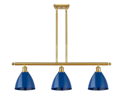 Ballston Three Light Island Pendant in Satin Gold (405|516-3I-SG-MBD-75-BL)