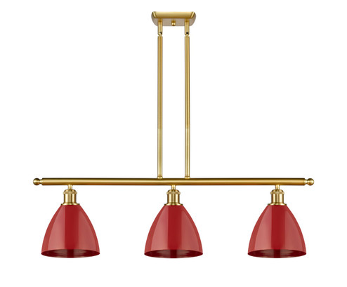 Ballston Three Light Island Pendant in Satin Gold (405|516-3I-SG-MBD-75-RD)