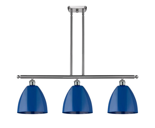 Ballston Three Light Island Pendant in Brushed Satin Nickel (405|516-3I-SN-MBD-9-BL)