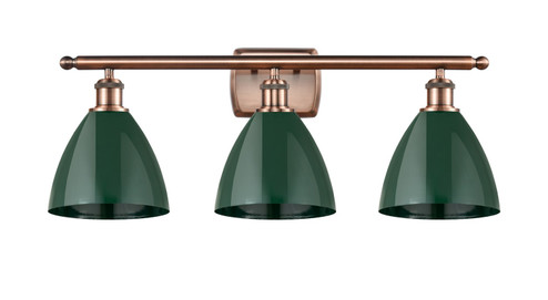 Ballston Three Light Bath Vanity in Antique Copper (405|516-3W-AC-MBD-75-GR)
