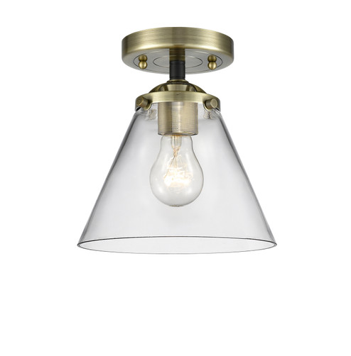 Nouveau One Light Semi-Flush Mount in Black Antique Brass (405|284-1C-BAB-G42)