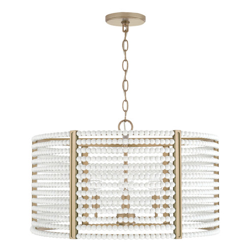 Brynn Four Light Pendant in Aged Brass Painted (65|347141AP)