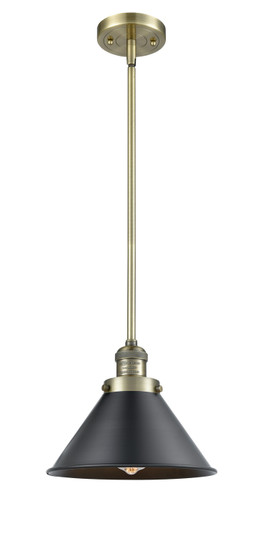 Franklin Restoration One Light Mini Pendant in Antique Brass (405|201S-AB-M10-BK)