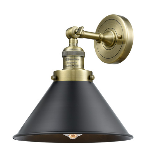 Franklin Restoration One Light Wall Sconce in Antique Brass (405|203-AB-M10-BK)