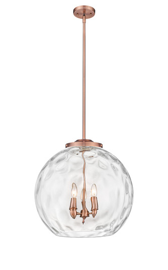 Ballston Three Light Pendant in Antique Copper (405|221-3S-AC-G1215-18)