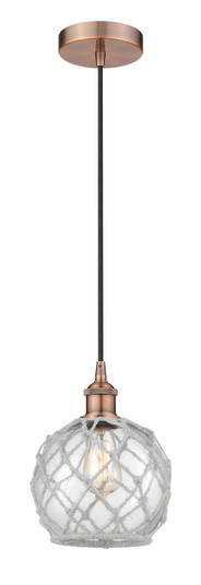 Edison One Light Mini Pendant in Antique Copper (405|616-1P-AC-G122-8RW)