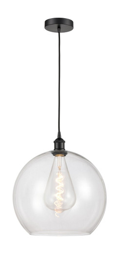 Edison One Light Pendant in Matte Black (405|616-1P-BK-G122-14)